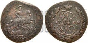 1 копейка 1764 года ММ (ММ или без букв, Красный  монетный двор)