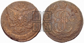 5 копеек 1766 года (ЕМ, Екатеринбургский монетный двор)