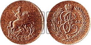 1 копейка 1763 года (ЕМ, Екатеринбургский монетный двор)