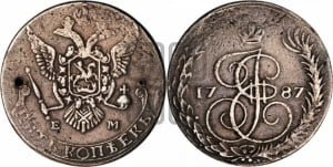 5 копеек 1787 года ЕМ (ЕМ, Авеста, Швеция)