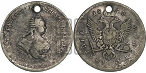 Полтина 1742 года ММД (ММД под портретом)