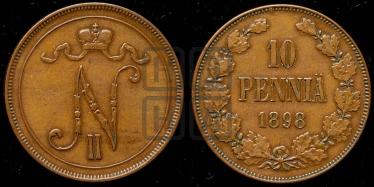 10 пенни 1898 года