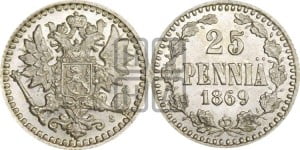 25 пенни 1869 года S