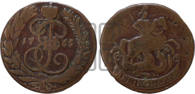 2 копейки 1765 года (ММ, Красный  монетный двор)