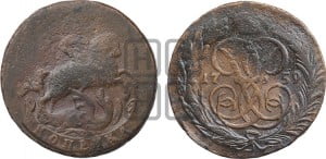 Копейка 1759 года (с вензелем Елизаветы I)