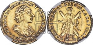 2 рубля 1724 года (портрет в античных доспехах)