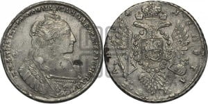 1 рубль 1734 года (тип 1735 года, с кулоном на груди)