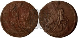 Копейка 1759 года (с вензелем Елизаветы I)
