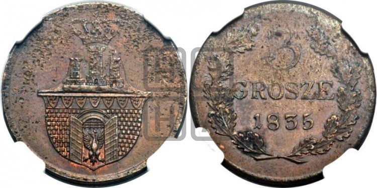 3 гроша 1835 года