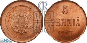 5 пенни 1917 года