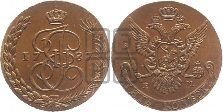 5 копеек 1787 года (ЕМ, Авеста, Швеция)