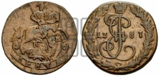 Денга 1787 года КМ (КМ, Сузунский монетный двор)