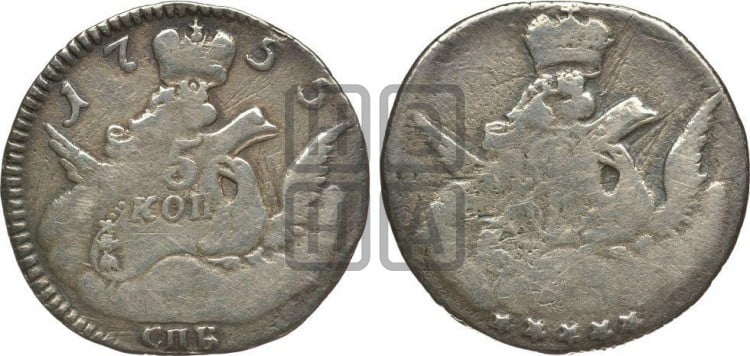 5 копеек 1756 года (кружок большого формата)