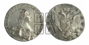 1 рубль 1772 года СПБ/ЯЧ ( СПБ, без шарфа на шее)
