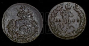 Денга 1787 года КМ (КМ, Сузунский монетный двор)