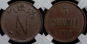 5 пенни 1910 года