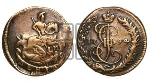 Денга 1794 года КМ (КМ, Сузунский монетный двор)