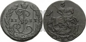 Денга 1787 года КМ (КМ, Сузунский монетный двор)