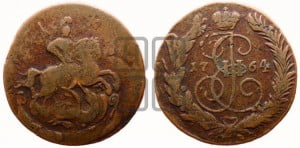 2 копейки 1764 года ЕМ (ЕМ, Екатеринбургский монетный двор)