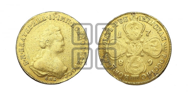5 рублей 1789 года(новый тип, короче)