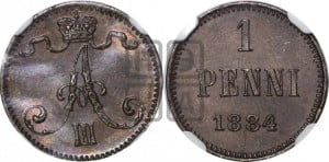 1 пенни 1884 года