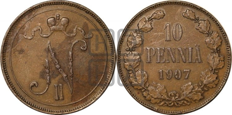 10 пенни 1907 года