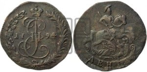 Денга 1794 года КМ (КМ, Сузунский монетный двор)