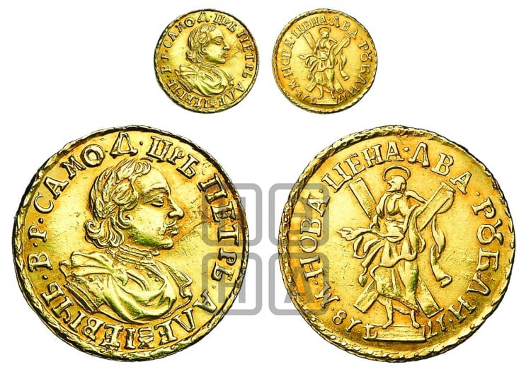 2 рубля 1718 года (портрет в латах)