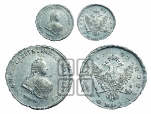 Полтина 1743 года ММД (ММД под портретом)