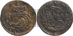 Денга 1787 года КМ (КМ, Сузунский монетный двор)