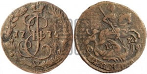Денга 1775 года ЕМ (ЕМ, Екатеринбургский монетный двор)