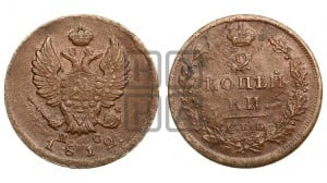2 копейки 1812 года СПБ/ПС (Орел обычный, СПБ, Санкт-Петербургский двор)