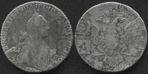 1 рубль 1769 года СПБ/СА ( СПБ, без шарфа на шее)