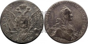 1 рубль 1767 года ММД/EI ( MMД, без шарфа на шее)