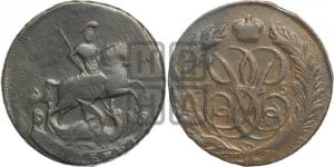 Копейка 1759 года (с вензелем Елизаветы I)