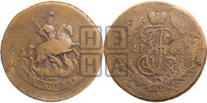 2 копейки 1765 года СПМ (СПМ, Санкт-Петербургский монетный двор)