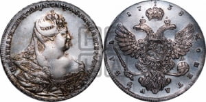 1 рубль 1738 года (московский тип)