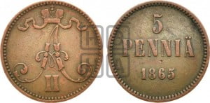 5 пенни 1865 года
