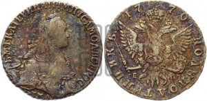 Полуполтинник  1770 года ММД/EI (без шарфа на шее)