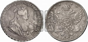 1 рубль 1740 года СПБ (петербургский тип)