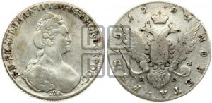 1 рубль 1781 года СПБ/ИЗ (новый тип)