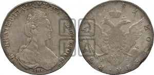 1 рубль 1781 года СПБ/ИЗ (новый тип)