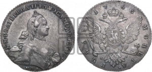 1 рубль 1765 года ММД/EI (с шарфом на шее)