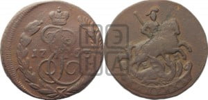 1 копейка 1763 года ЕМ (ЕМ, Екатеринбургский монетный двор)