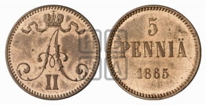 5 пенни 1865 года