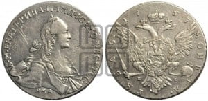 1 рубль 1767 года ММД/EI ( MMД, без шарфа на шее)