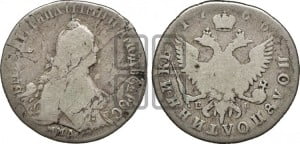 Полуполтинник  1766 года ММД/EI (с шарфом на шее)