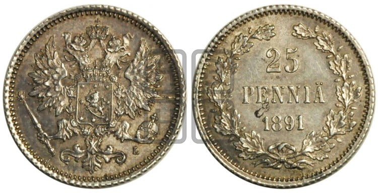 25 пенни 1891 года