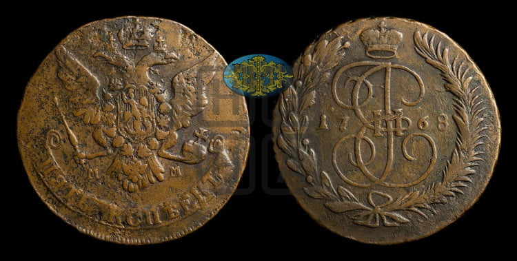 5 копеек 1768 года (ММ, Красный  монетный двор)