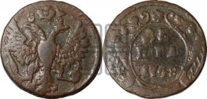 Денга 1748 года (с орлом на аверсе)